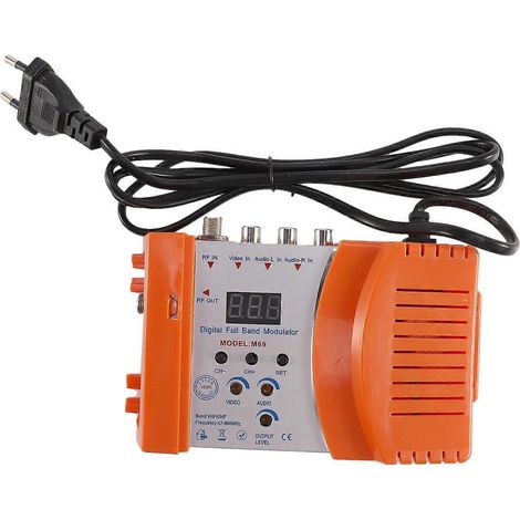 M69 Professioneller digitaler VHF/UHF-HF-Modulator-Adapter (orangefarbener EU-Stecker)