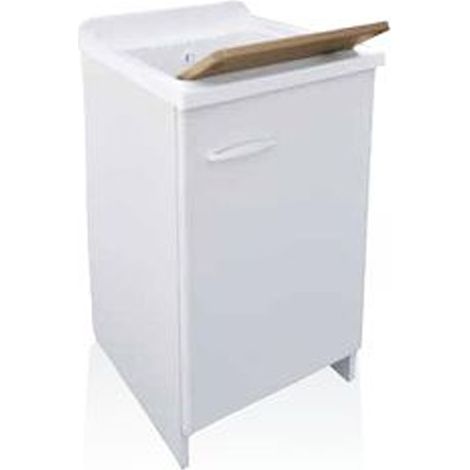 LAVATOIO CON MOBILE IN NOBILITATO IDROFUGO W100 E CESTO ESTRAIBILE Misura: L cm. 45  x  P cm. 50 (1 anta) (1/2)