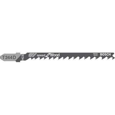 100x lames de scie sauteuse Bosch T 244 D Speed for Wood - 2608637881