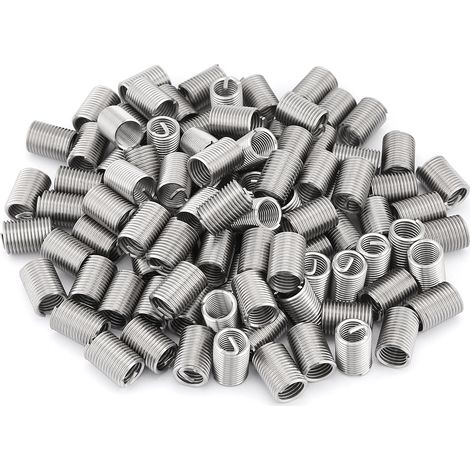 100 pièces Kit de réparation de filetage M101.5 2.5D en acier inoxydable 304, douilles filetées pour vis (1/5)