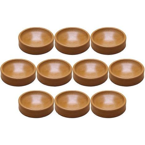 Set mit 10 rutschfesten Klavierpads, Stoßdämpfung für den Heimgebrauch – 4,90 x 4,90 x 1,60 cm – Braun (1/4)