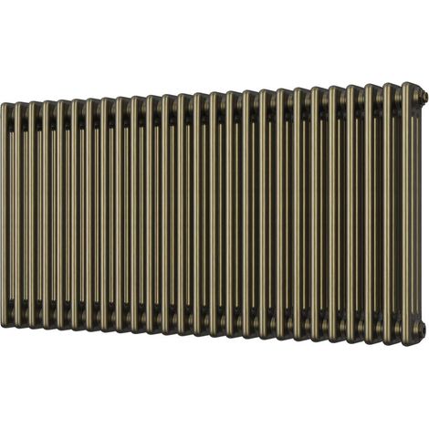 Alpha - Antique Brass Column Radiator H600mm x W1177mm 3 Column (1/2)