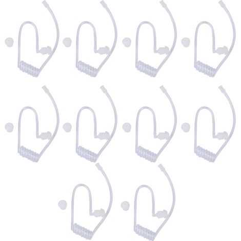 Lot de 10 tubes de bobine acoustique de remplacement pour écouteurs talkie-walkie et casques radio bidirectionnels
