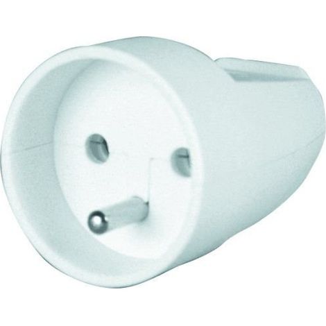 Enchufe portátil con clavija S-131/S-6 blanco