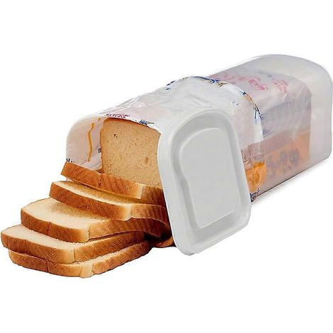 Transparente Brotdose aus Kunststoff, Aufbewahrungsbehälter für frischen Toast mit Deckel, Brotkasten-Typ, A (1/5)