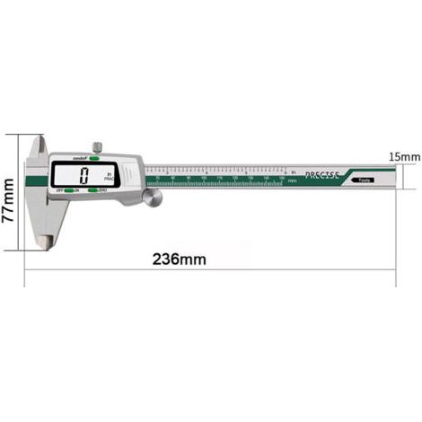 Pied à coulisse ET50 vert grand écran en acier inoxydable avec score à affichage numérique (1/4)