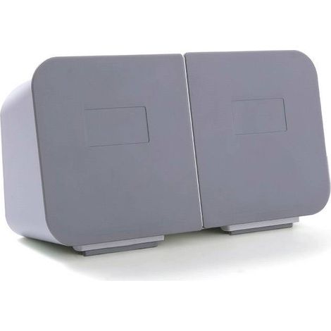 Boîte de rangement murale pour cotons-tiges avec couvercle à charnière et système anti-poussière (1/5)