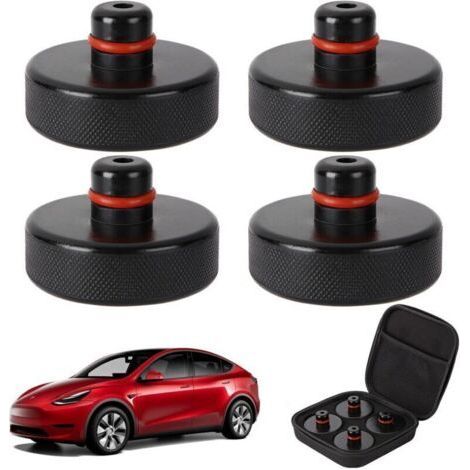 Jack Pad pour Tesla Model 3/Y/S/X, Adaptateur de Cric en Caoutchouc pour Sol, Outil de Levage, Support Protège-Batterie et Châssis pour Voiture (1/4)