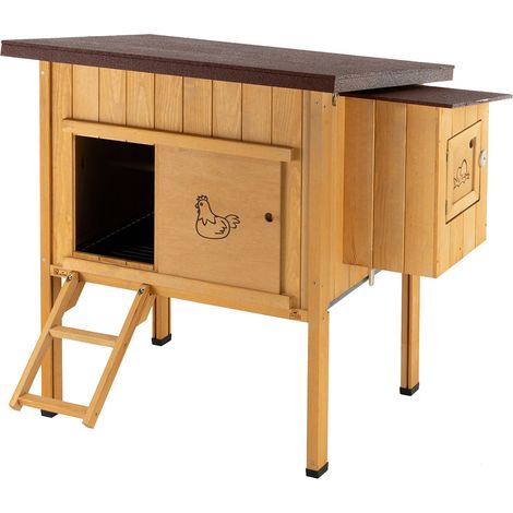 Ferplast – Maisonnette pour poules 4 poules – Bois de pin nordique certifié FSC – Dimensions : 124 x 98 x h 110 cm – Toit imperméable et isolant (1/6)
