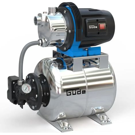 Güde Edelstahl Hauswasserwerk HWW 1000 ES Wasserpumpe Gartenpumpe 1000Watt 3800L (1/5)