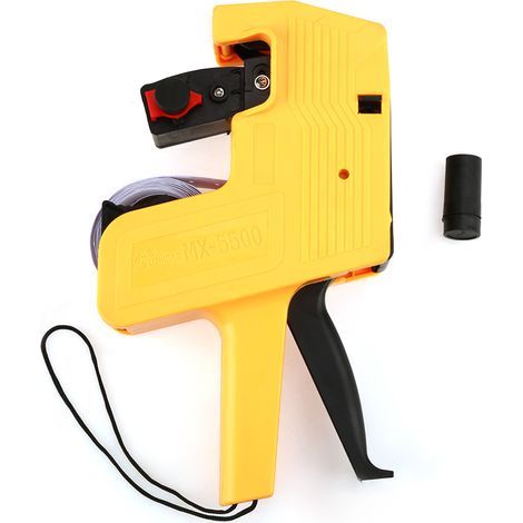 MX-5500 8-stelliger Etikettendrucker mit Etiketten und Tintenpatrone (gelb) für den gewerblichen Einsatz (1/5)