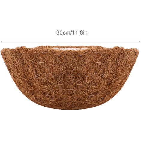 Esterilla de fibra de coco para macetas colgantes, ideal para plantas rastreras, retiene la humedad y reduce el riego en un 50%, disponible en tamaños de 20 cm a 50 cm, 1 unidad incluida en el envío.