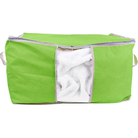 Plieuse Boîte de Rangement pour Vêtements Sac Anti-Poussière Vert Sous Lit Organisateur de Garde-Robe (1/3)