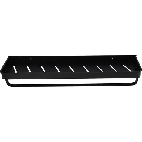 Wandmontierte Badezimmerregale mit Handtuchhalter, Wandregale für Badezimmer, Wohnzimmer, Küche, Schlafzimmer, Aluminium mit Haken (1/5)