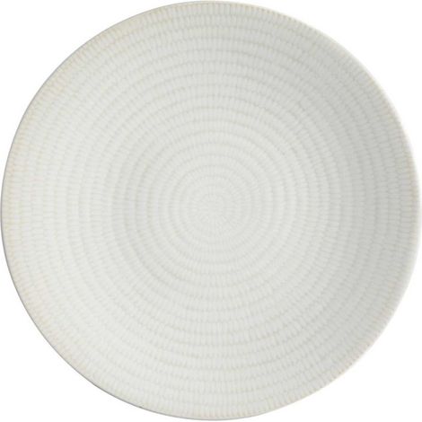 Lot de 6 Assiettes Plates "Rice" 27cm Blanc