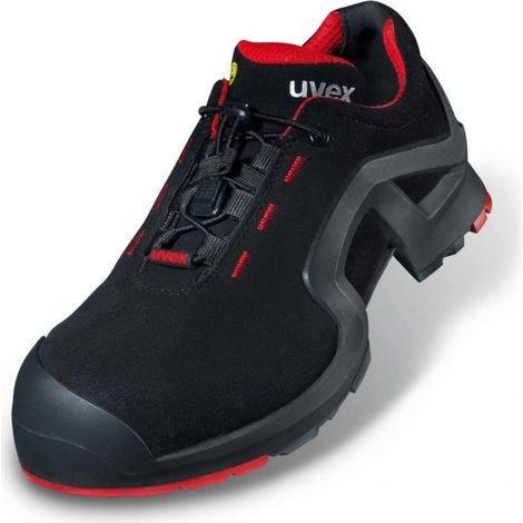 Scarpe basse da lavoro Uvex 1 S3 SRC ESD 85162 - 42 - Nero/Rosso (1/2)