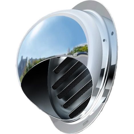 150mm Grille d'Aération Ronde Grille Ventilation Hotte, Bouchon Rond en Acier Inoxydable 304 Avec/Maille