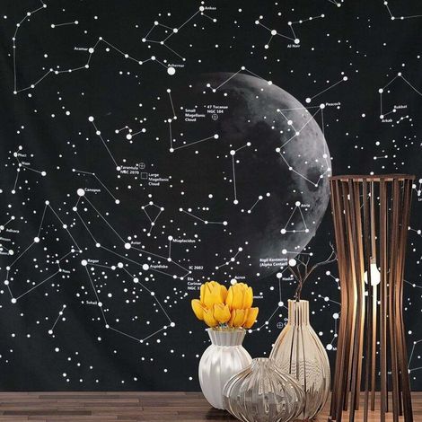 Psychedelic Constellation Galaxy Space Pattern Wall tapestry Tapestries Wall Hanging Tapestries Star tapestry Home Decorations For Living Room 150cmx150cm (1/5)