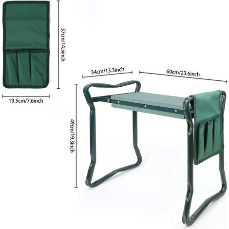 APEX Siège de jardin pliable et multi-usage avec poignées  Coussin de jardin portable et léger  Tabouret et chaise robustes (1/5)