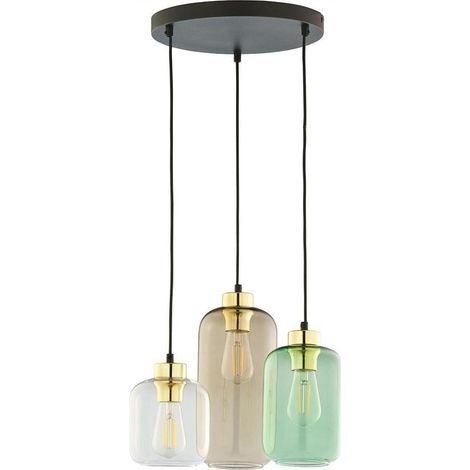 Tk-lighting Marco Pendelle schwarz und gold 37 cm