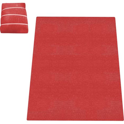 FIANAO – Tapis de sol de garage antidérapant rouge – absorbant les huiles, envers imperméable – grand format, sous voiture et moto – 520 × 223 cm (1/5)
