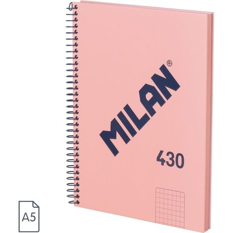 CUAD. ESP MILAN A5 80F 5X5 ROSA