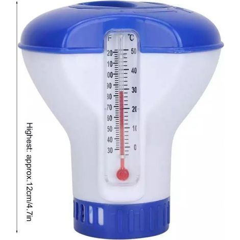Distributeur de chlore flottant de 12,7 cm pour jacuzzi, pataugeoire, spa, parcs aquatiques, distributeur de chlore flottant pour intérieur et extérieur, sûr et sans odeur (1/5)