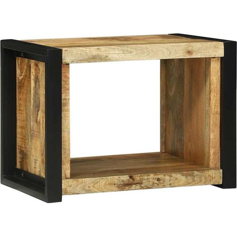 Cube Mural Marron 55 x 35 x 40 cm Bois de mangue massif