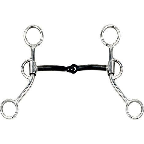 Morsure occidentale articulée en acier inoxydable et fer massif de 9 mm