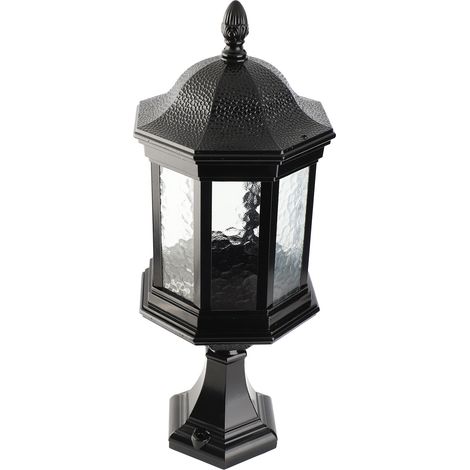 Lampe de pilier extérieure pour clôture, portail, muret, jardin, villa, cour, style européen. Résistante à l'eau. (1/5)