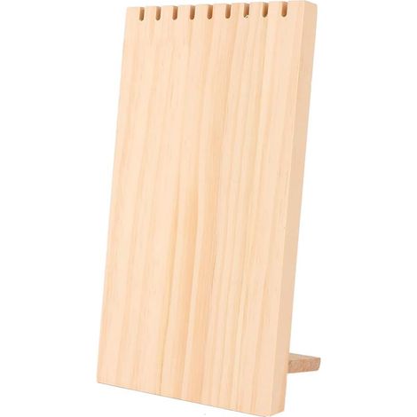 Support à Bijoux en Bois, Ornement De Bureau à 9 Fentes, Présentoir De Colliers Et De Boucles d'oreilles pour la Décoration de la Maison Et du Bureau (1/5)