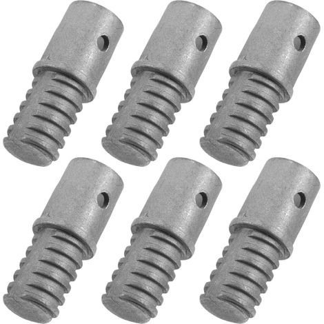 6pcs Silver Metal Screw Mop Handle Adapter, Wear-resistant Connector for Daily Use and Heavy Duty Cleaning (1/5)