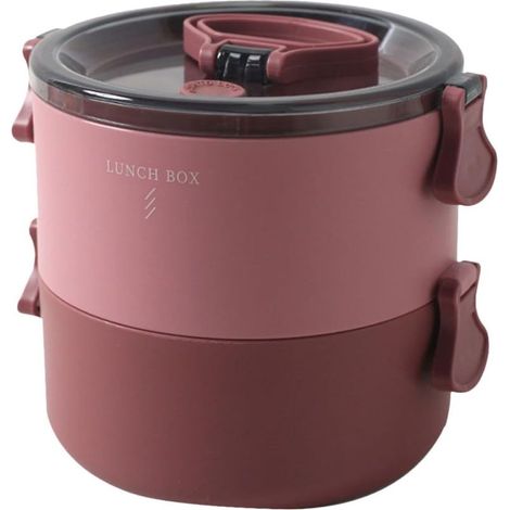 Boîte à bento ronde double paroi Ipetboom 1600 ml avec (1/5)