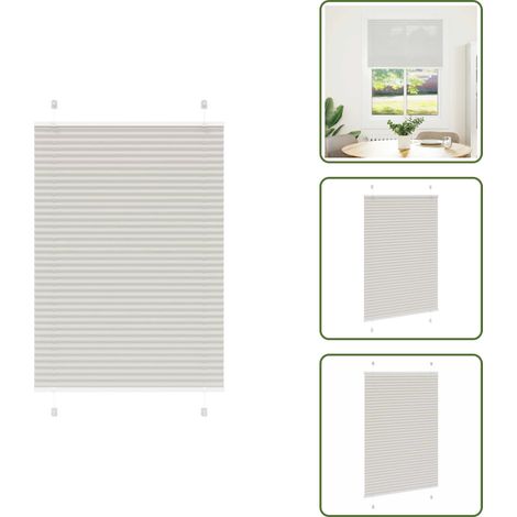 vidaXL Plissee Hellgrau 100x150 cm Stoffbreite 99,4 cm Polyester (1/5)