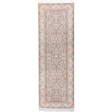 Tapis persan Kaenat  - 200x100cm, Rectangular - 100% Acrylique - Tissé - Gris