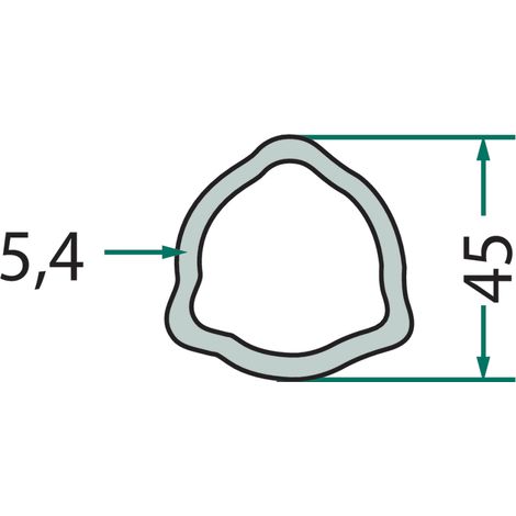 Tubo profilato 1m 417710455100 GRANITO