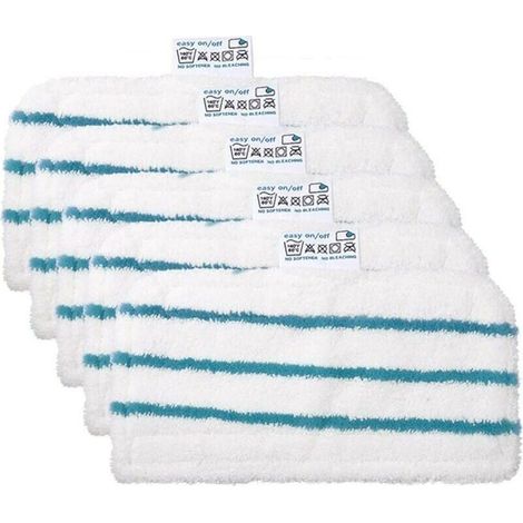 Lot de 5 tampons de nettoyage de rechange en microfibre pour vadrouille à vapeur Black & Decker FSMH1321, FSM1605, FSMH13151SM, pièce FSMP20 (1/4)