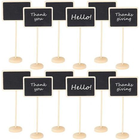 Étiquettes de tableau noir Mini tableaux noirs Panneaux, Lot de 12 petits tableaux noirs Tableau noir (1/5)