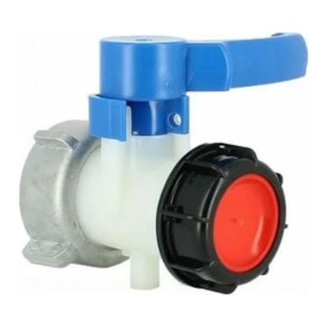 Vanne papillon pour cuve IBC de 1000 litres, robinet de vidange en HDPE, 75 x 60 mm, 1 pièce, industrie (1/5)