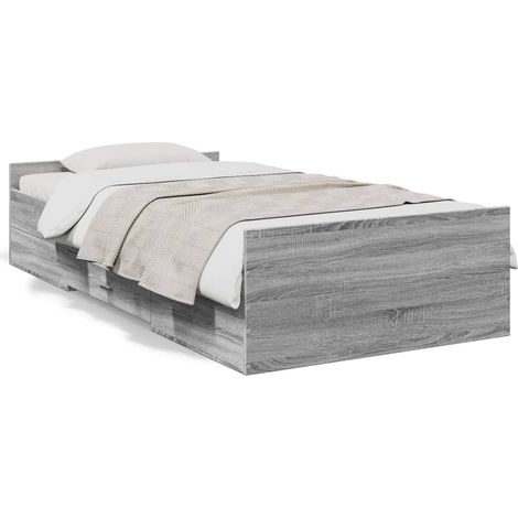 Maison Exclusive - Giroletto Cassetti Grigio Sonoma 75x190 cm Legno Multistrato