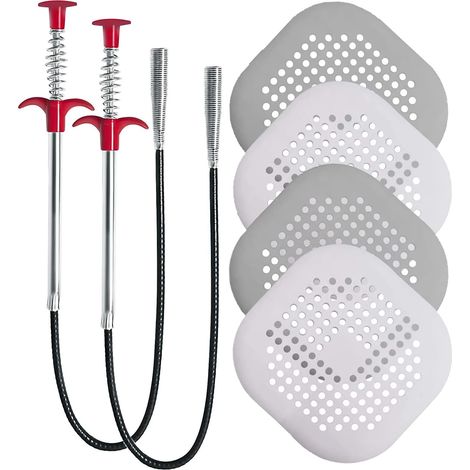 Attrape Cheveux Silicone Douche Baignoire Drain (1/5)