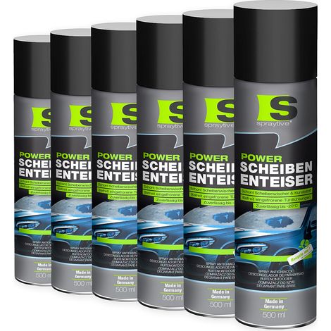 Spraytive 6x 500ml Power Scheibenenteiser – Enteiserspray für Autoscheiben & Schlösser – Entfroster wirkt sekundenschnell bis -20°C (1/5)