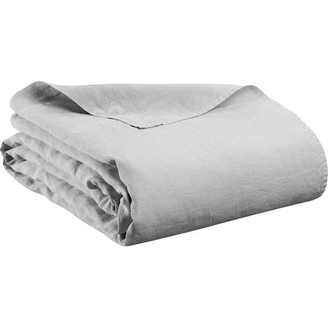 Drap Plat Gris Perle 240 x 300 cm - Linge de Lit pour Chambre - PANGIVO (1/3)