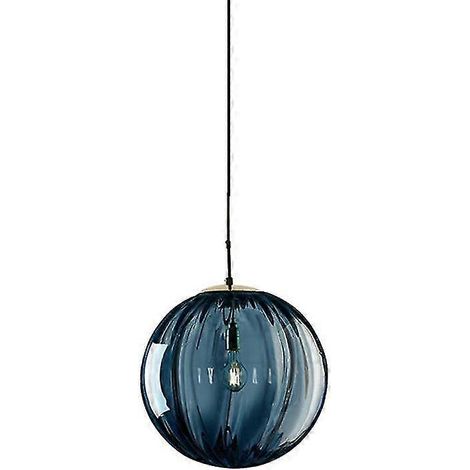 Plafonnier globe en verre bleu 2025, lustre moderne, simple et coloré (15 cm E14) (1/5)