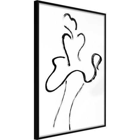 Affiche Murale Encadrée "Marilyn Outline" 40 x 60 cm Noir