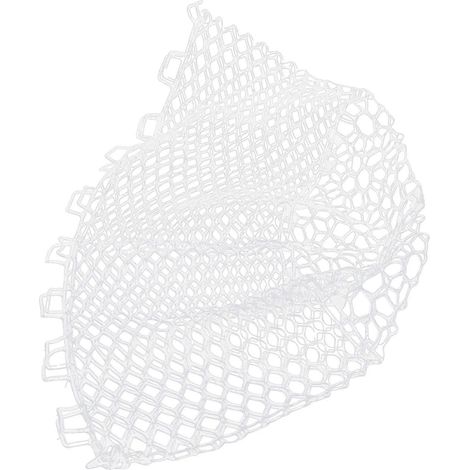 Épuisette de pêche pliable de rechange, filet en caoutchouc résistant à l'usure, épuisette multifonctionnelle blanche 40 cm (1/5)