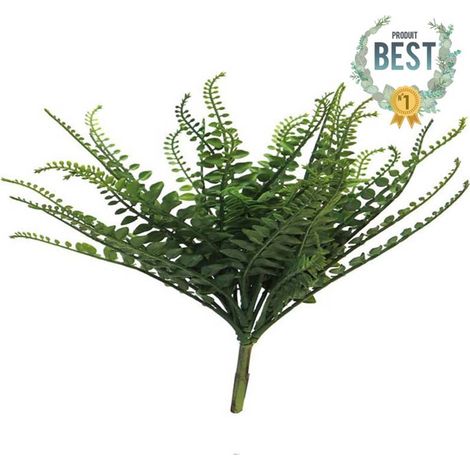 Fougère Pellaea factice en piquet H34cm D30cm dense plastique - BEST (1/4)