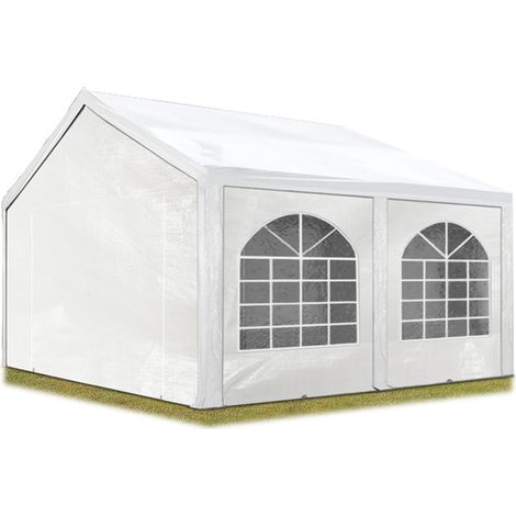 Excellent Marquee 3x4 m with strong PE 450 N tarpaulin Party Tent with fully galvanised & bolted steelframe white (1/5)