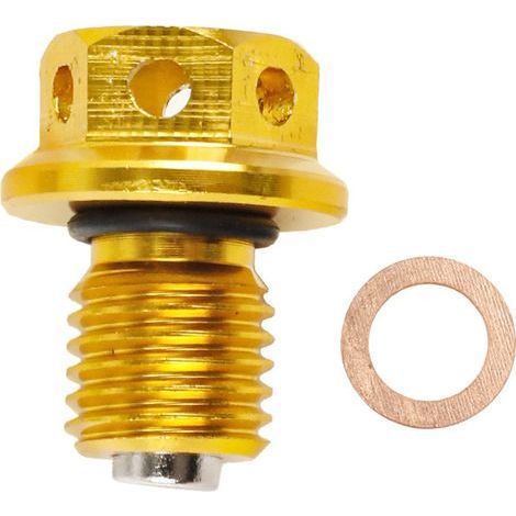 Bouchon de vidange moteur M12 pour motocross, avec pas de 1,5 mm et puissant système magnétique d'élimination des scories. (1/4)