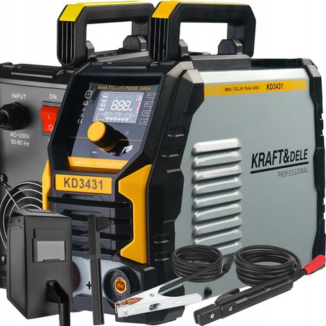 MMA-WIG-Lift-Puls-Inverter-Schweißgerät, Massivdraht, 340 A, KD3431, Kraft&Dele (1/5)